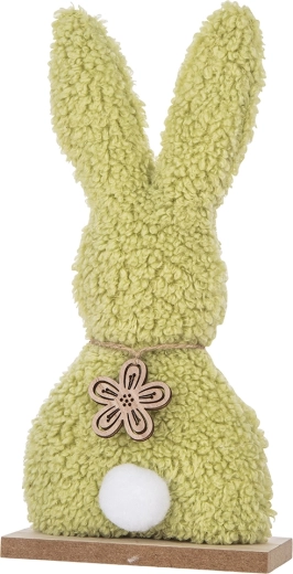 Dekoratívna figúrka Boucle zajačik zelená 25 cm