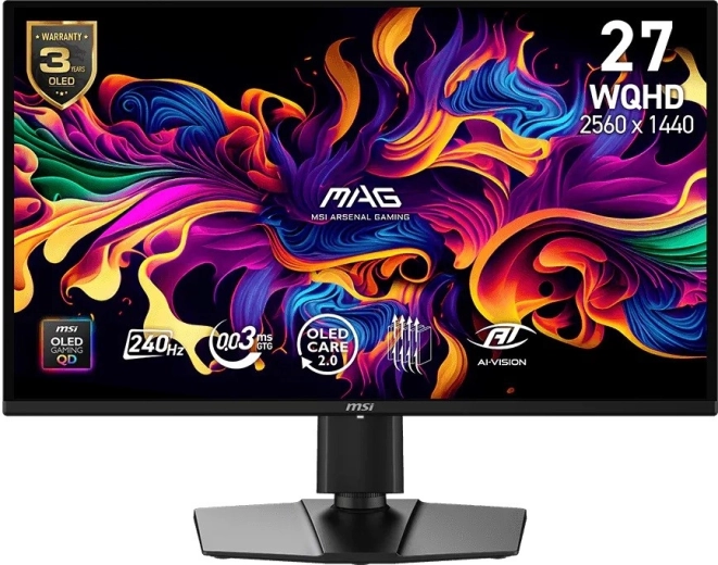 Herný monitor MSI MAG 27 QD‑OLED WQHD 240 Hz
