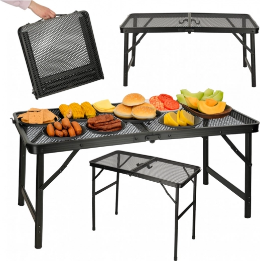 Skládací Kempingový Stôl S Mesh Doskou