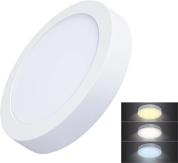 Solight LED mini panel CCT prisadený okrúhly 18 W
