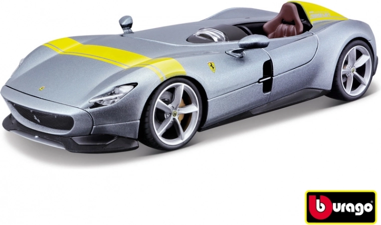 Ferrari Monza SP1 strieborná/modrá kovový model 1:24