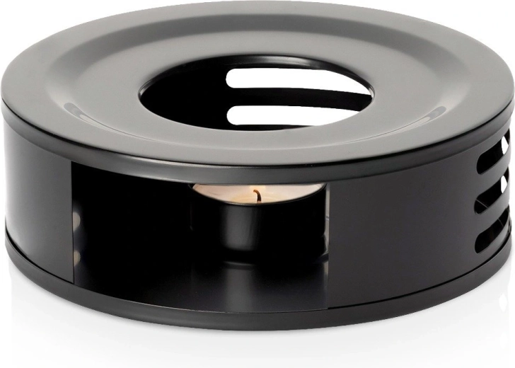 Čierny nerezový ohrievač pod čajovú kanvicu 15 cm