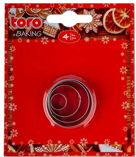 Vykrajovačky na pečivo TORO – kolieska, sada 4 ks