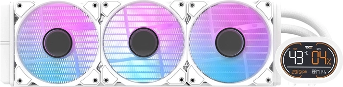Vodné chladenie cpu darkflash dh360d 360 mm biele s lcd a argb