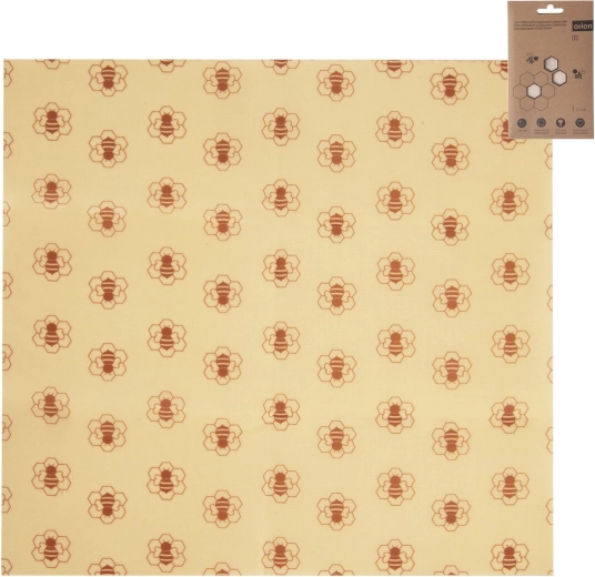 Eko voskovaný obrúsok na potraviny z bavlny a včelieho vosku 35 × 33 cm