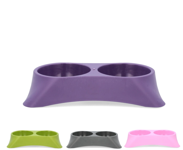 Dve misky v jednom na krmivo a vodu