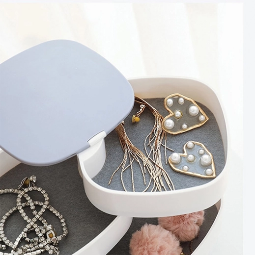 Viacúrovňová šperkovnica biela