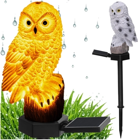 Solárna záhradná lampa sova Gardlov