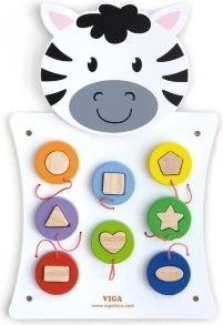 Drevená nástenná tabuľa Zebra Montessori VIGA