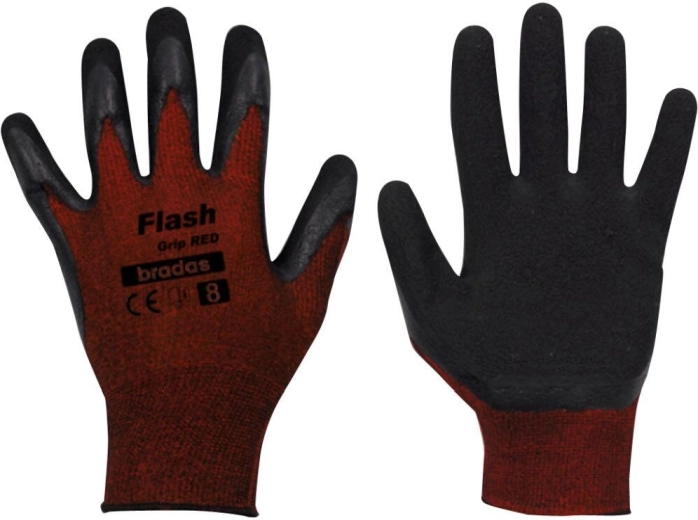 Pracovné rukavice FLASH GRIP z latexu, veľkosť 11