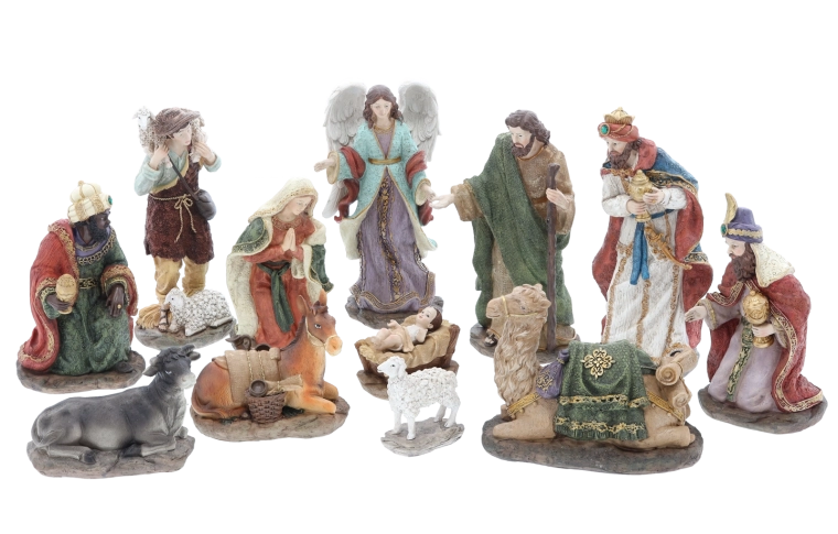 Kompletná betlehemská scéna pre sviatočnú atmosféru