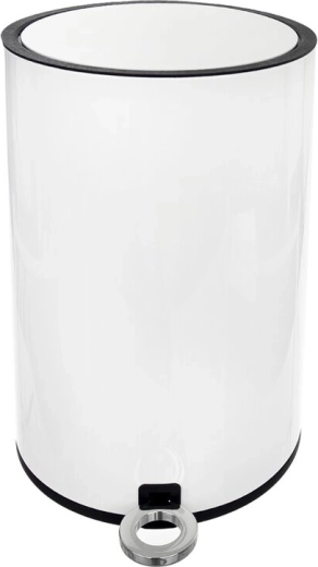 Pedálový odpadkový kôš biely 3 l kov/plast