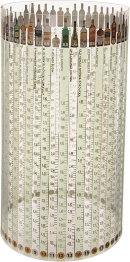 Odmerný valec z UH na alkohol so stupnicou do 47°