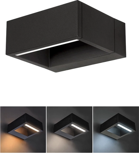 Solight LED vonkajšie nástenné svietidlo Ragusa 7 W, 450 lm, 3 CCT