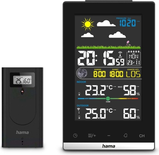 Meteostanica HAMA Jamaica, čierna