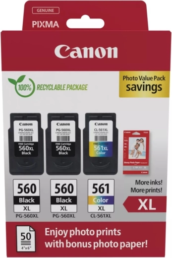 Canon PG-560XL x2 / CL-561XL Photo Value balenie s fotopapierom