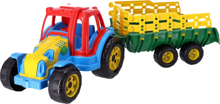 Plastový traktor s prívesom pre deti