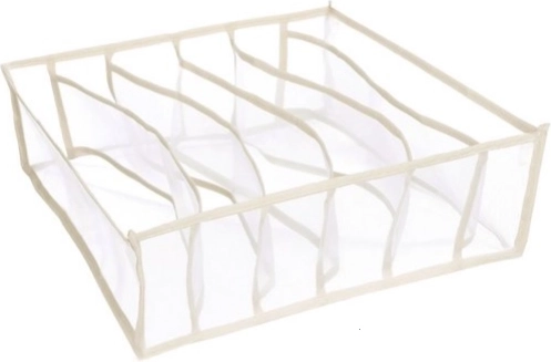 Organizér do skrine so 6 priehradkami na spodnú bielizeň – biely