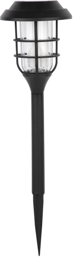 Solárna záhradná lampa so zápichom, 12 LED, čierna