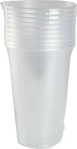 Plastový kelímok 500 ml transparentný – sada 10 ks