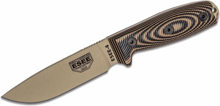 ESEE Model 4 univerzálny nôž na prežitie Desert Tan
