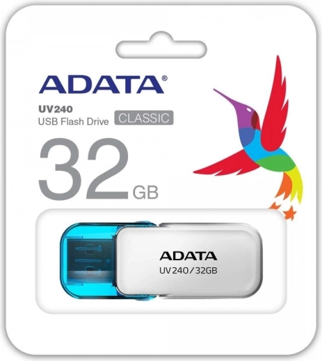 USB flash disk ADATA UV240 32 GB USB 2.0 biely