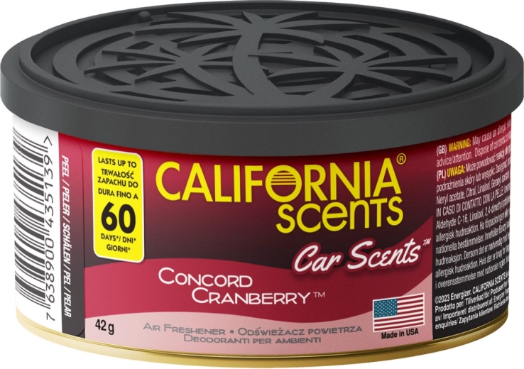 Vôňa do auta CALIFORNIA SCENTS Concord Cranberry