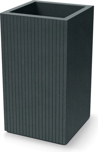 Kvetináč Coro Square High 40 × 40 × 70 cm – grafitový