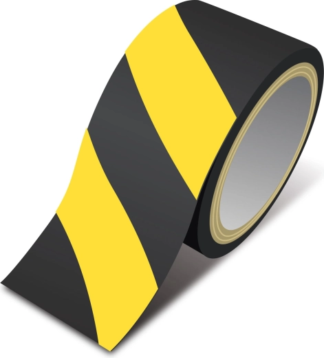 Žlto-čierna výstražná samolepiaca páska 50 mm x 33 m