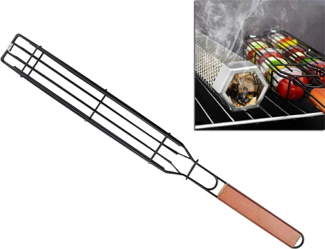 Uzavierateľný grilovací kôš 49 cm s nepriľnavým povrchom