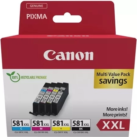 Multipack atramentových kaziet Canon CLI-581XXL BK/C/M/Y