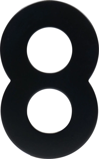 Domové číslo 8, 95 mm, nerez, čierna matná