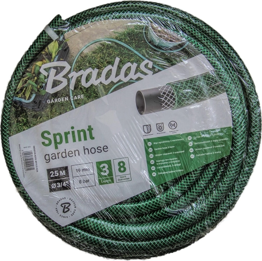 Záhradná hadica Sprint 3/4" 25 m, nepriehľadná zelená