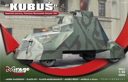 Kubus – samohybný obrnený voz Varšavského povstania, plastový model na zlepenie