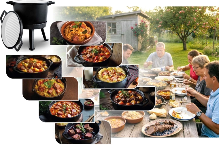 Obojstranné veko ako grilovacia panvica