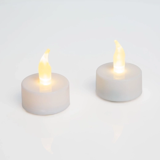 LED čajové sviečky biele, 2 kusy