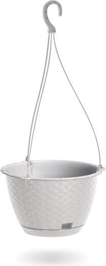 Závesný kvetináč Ratolla Round W 24,3 cm biely