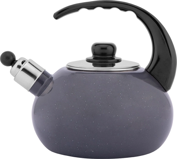 Smaltovaná kanvica na vodu 2,5 l sivá kropenatá