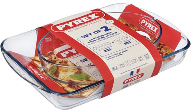 Súprava sklenených pekáčov PYREX 3,7 l + 2,2 l (2 ks)