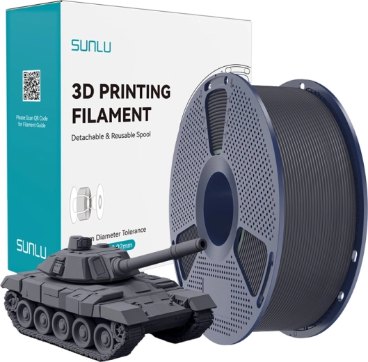 Sunlu PLA+ vysokorýchlostný filament sivý