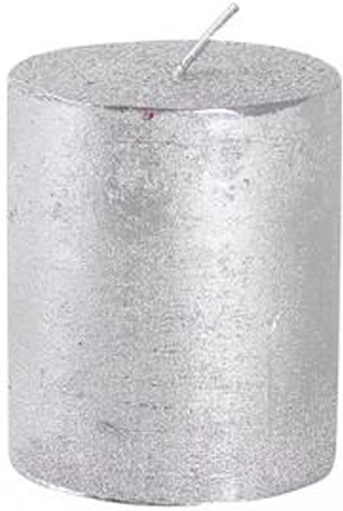 Rustikálna sviečka PROVENCE strieborná 7 cm