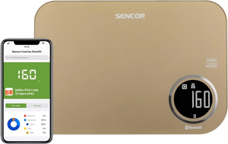 Inteligentná kuchynská váha Sencor s Bluetooth