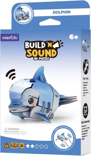 Puzzle 3D MierEdu postav a počúvaj – delfín