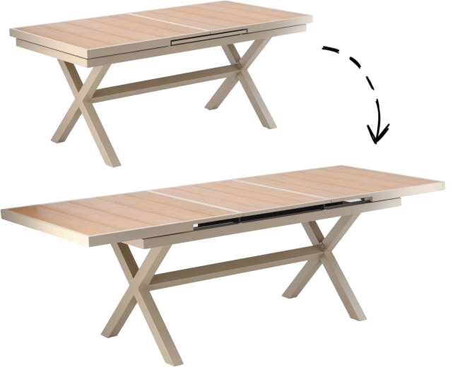 Plynulé rozšírenie zo 180 na 240 cm