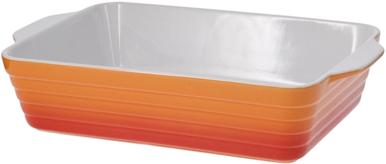 Žiaruvzdorná zapekacia nádoba 31 × 19 cm oranžová