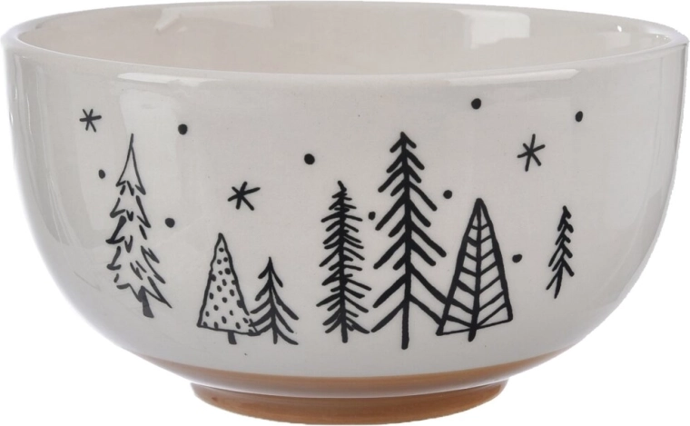 Dolomitová servírovacia miska v tvare vianočného stromčeka 14 cm biela/béžová