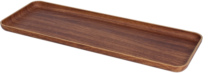 Plastový servírovací tácek 13 × 36,5 cm, orechovo hnedý
