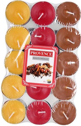 Čajové sviečky PROVENCE sladké korenie 30 ks