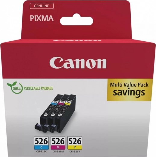 Multipack Canon CLI-526 azúrová/purpurová/žltá