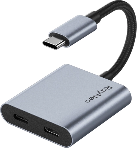 Nabíjací USB‑C adaptér pre inteligentné okuliare RAYNEO AR, 4K 60 Hz, Power Delivery 100 W